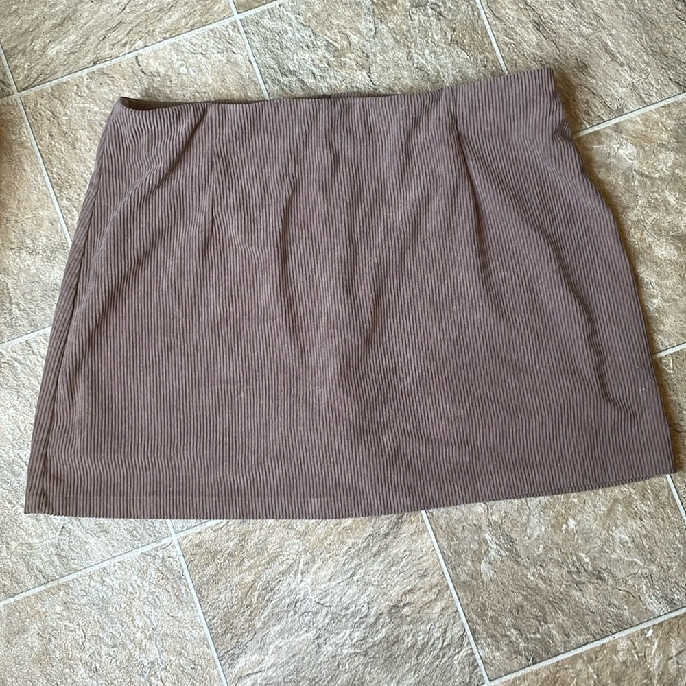 COPY - HALARA brown corduroy skort